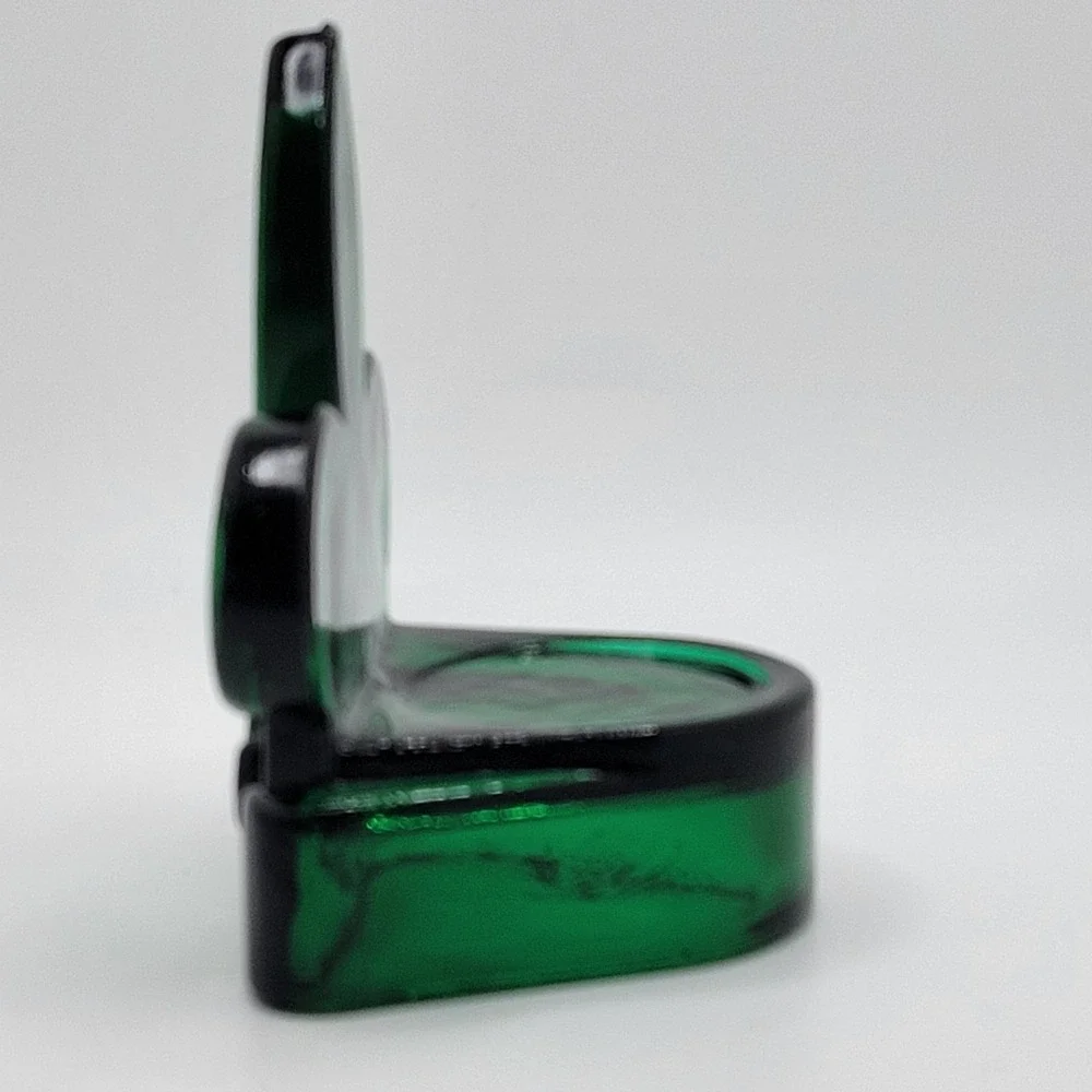 Emerald Green Glass Fleur-de-Lis Tealight Candle Holder Decor‎